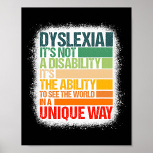 Dyslexie Het is geen handicap Dyslexie Bewustheid Poster