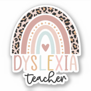 Dyslexie Leerregenboog, Dyslexie Bewustheid Sticker