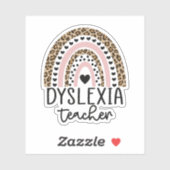 Dyslexie leraar dyslexie Bewustmaaltijd Sticker (Vel)