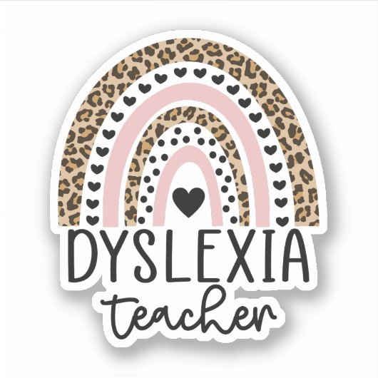 Dyslexie leraar dyslexie Bewustmaaltijd Sticker (Voorkant)