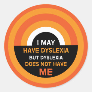 Dyslexie Steun Mok Dyslexic Gifts Ronde Sticker