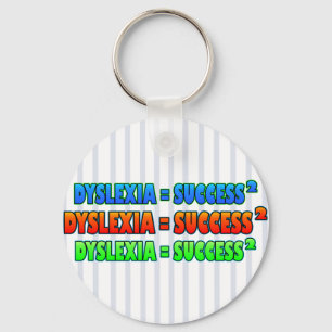 Dyslexie = Succes2 funky logo Sleutelhanger