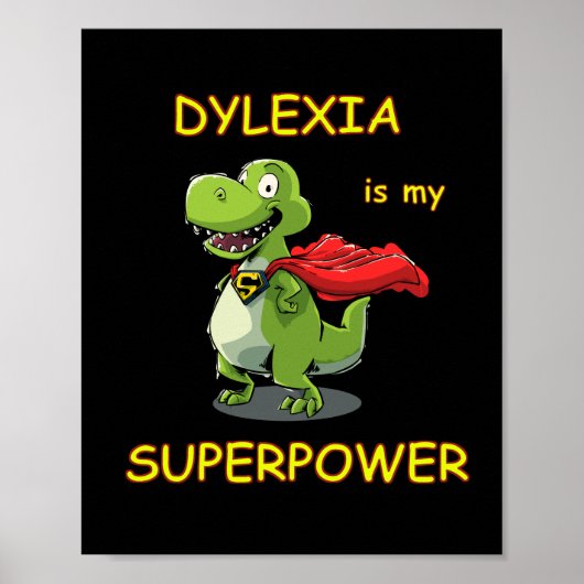 dyslexie superkracht poster (Voorkant)