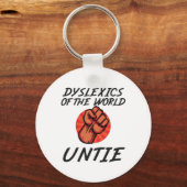 Dyslexie van de wereld Leven grappig Dyslexie Gift Sleutelhanger (Voorkant)