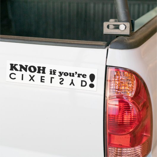 dyslexische bumpersticker (Op Truck)