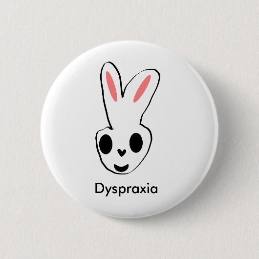 Dyspraxie Ronde Button 5,7 Cm (Voorkant)