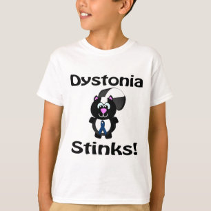 Dystonia Stinks Skunk Awareness Design T-shirt