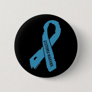 DYSTONIA WARRIOR torn lint Ronde Button 5,7 Cm