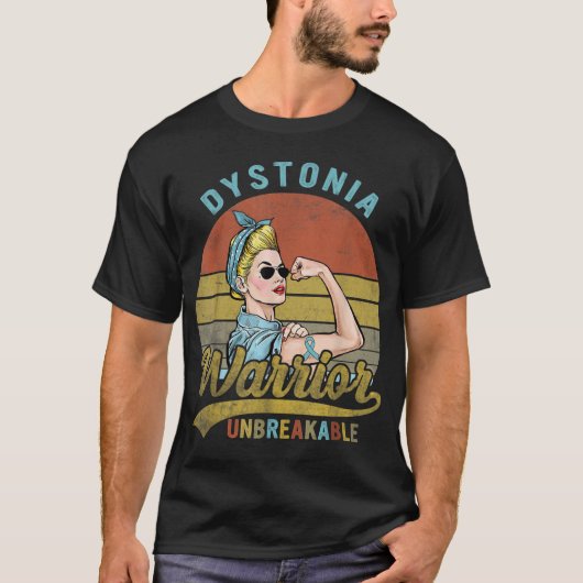 Dystonie Warrior Onbreekbaar bewustzijn  T-shirt (Voorkant)