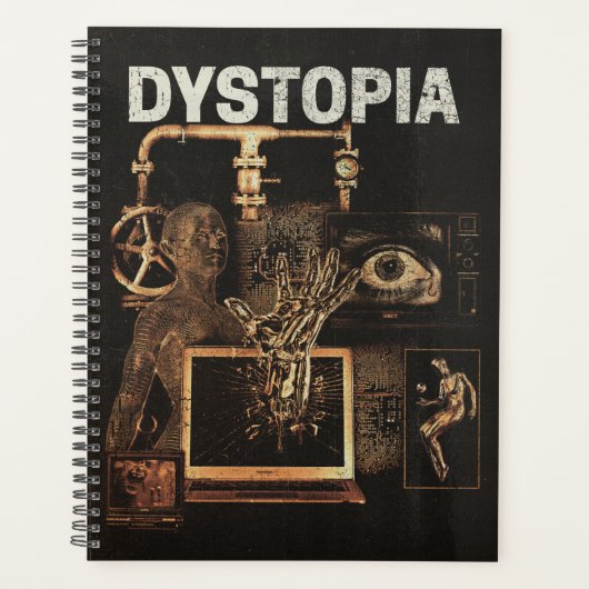 Dystopia - Techno-Dystopian Streetwear Design (Devant)