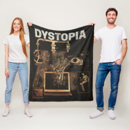 Dystopia - Techno-Dystopian Streetwear Design Fleece Deken