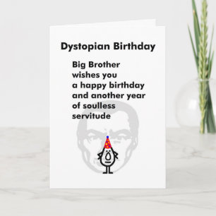 Dystopian Birthday - een grappig Birthday-gedicht Kaart