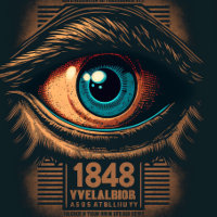 Dystopian grote broer kijkt naar je poster