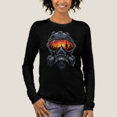 Dystopian Mask Urban Sunset Reflection Tri-Blend Shirt (Voorkant)