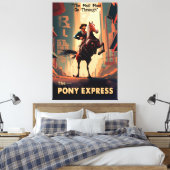 Dystopian Pony Express Rider 2057? Canvas Afdruk (Insitu (Slaapkamer))