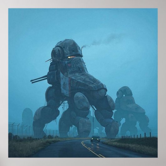 Dystopian War Machine Simon Stalenhag Poster (Voorkant)