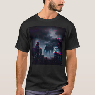 Dystopie van de realiteit Digitale kunst gemaakt d T-shirt