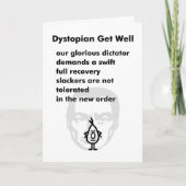 Dystopische Get Well - Een grappig Get Well Soon g Kaart (Voorkant)