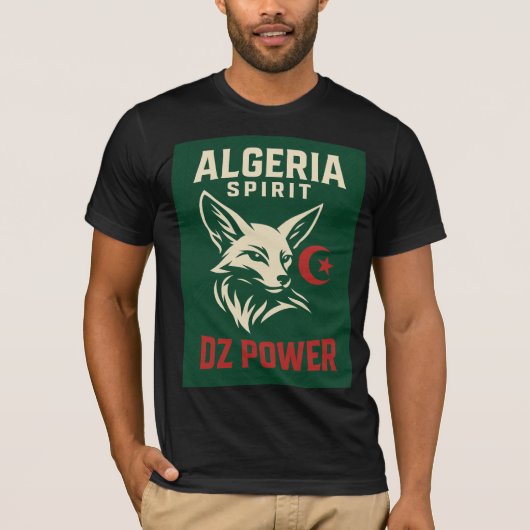 DZ POWER - Algérie Spirit Fennec Design T-shirt (Devant)