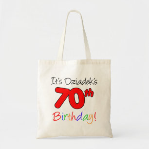 Dziadek's 70e mijlpaal op de geboorte Canvas tas