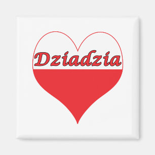 Dziadzia Poland Heart Magneet