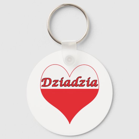 Dziadzia Poland Heart Sleutelhanger (Voorkant)