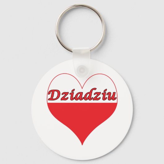 Dziadziu Poland Heart Sleutelhanger (Voorkant)