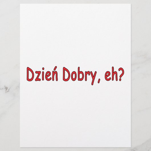 Dzien Dobry, hè? Flyer (Voorkant)