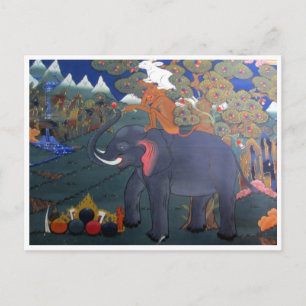 dzong dierenkunst briefkaart