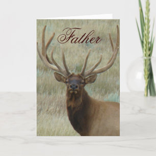 E10t Bull Elk in Fluwelen Kopschot Kaart