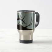 E11 Bull Elk Silhouette Head Shot Reisbeker (Voorkant rechts)