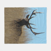 E26 Elk legmateriaal in onkruid Fleece Deken (Voorkant (Horizontaal))