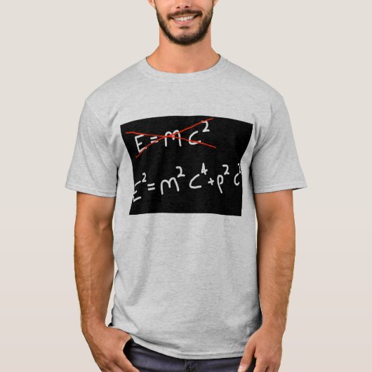 e2=m2c4+p2c2 t-shirt (Voorkant)