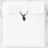 E48 Bull Elk hoofd in Velvet Ronde Sticker (Tas)