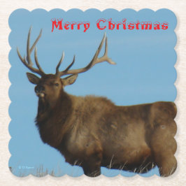 E62 Bull Elk and Blue Sky Coaster Kartonnen Onderzetters