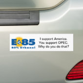 E85 "Support America"-bumpersticker Bumpersticker (Op auto)