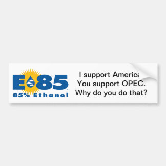 E85 "Support America"-bumpersticker Bumpersticker