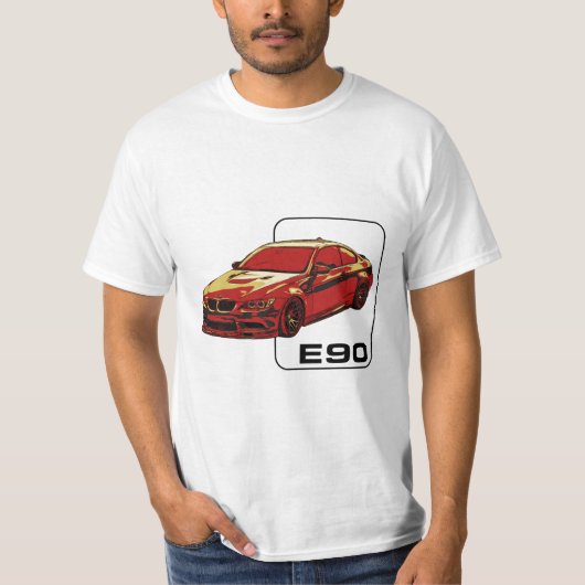 E90 M3 BMW Design - Rood T-shirt (Voorkant)