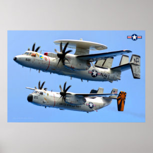 E-2C Hawkeye en C-2 Greyhound Poster