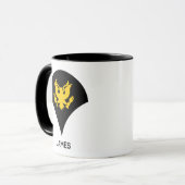 E-4 Specialist Amerikaanse leger rang Mok (Voorkant links)