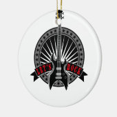 e-bass guitar let's rock keramisch ornament (Links)