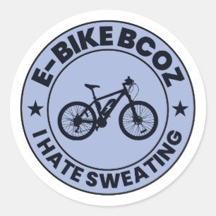 E-Bike Electric-Bike E-Cyclist Bicycling Ronde Sticker