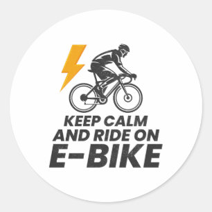 E-Bike Electric-Bike E-Cyclist Bicycling Ronde Sticker
