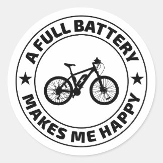 E-Bike Electric-Bike E-Cyclist Bicycling Ronde Sticker