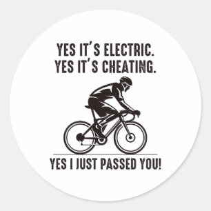 E-Bike Electric-Bike E-Cyclist Bicycling Ronde Sticker