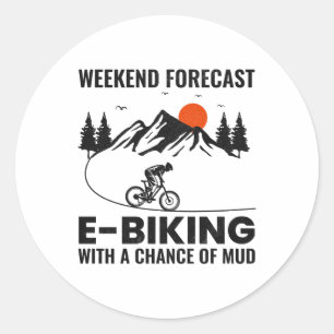 E-Bike Electric-Bike E-Cyclist Bicycling Ronde Sticker