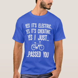 E-Bike Funny Electric Cycling voor fietsenelektron T-shirt