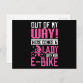 E-bike Lady Briefkaart (Voorkant / Achterkant)