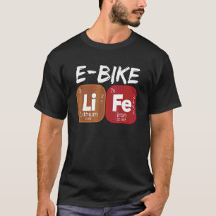 E Bike Leven Periodiek Systeem Elektrische Aandrij T-shirt