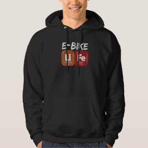 E Bike Life Periodiek Systeem Elektrische Aandrijf Hoodie